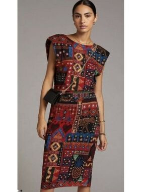 Farm Rio X Anthropologie Red Jungle Print Skirt Set Size XS